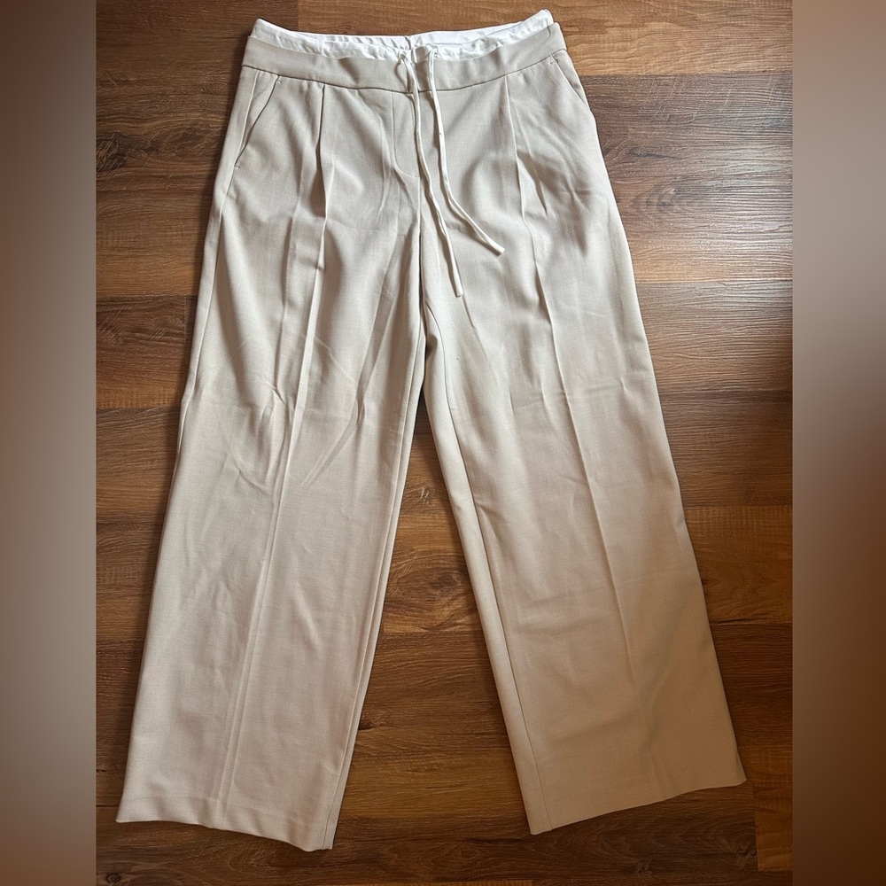 Women's Cream Straight Leg Pants